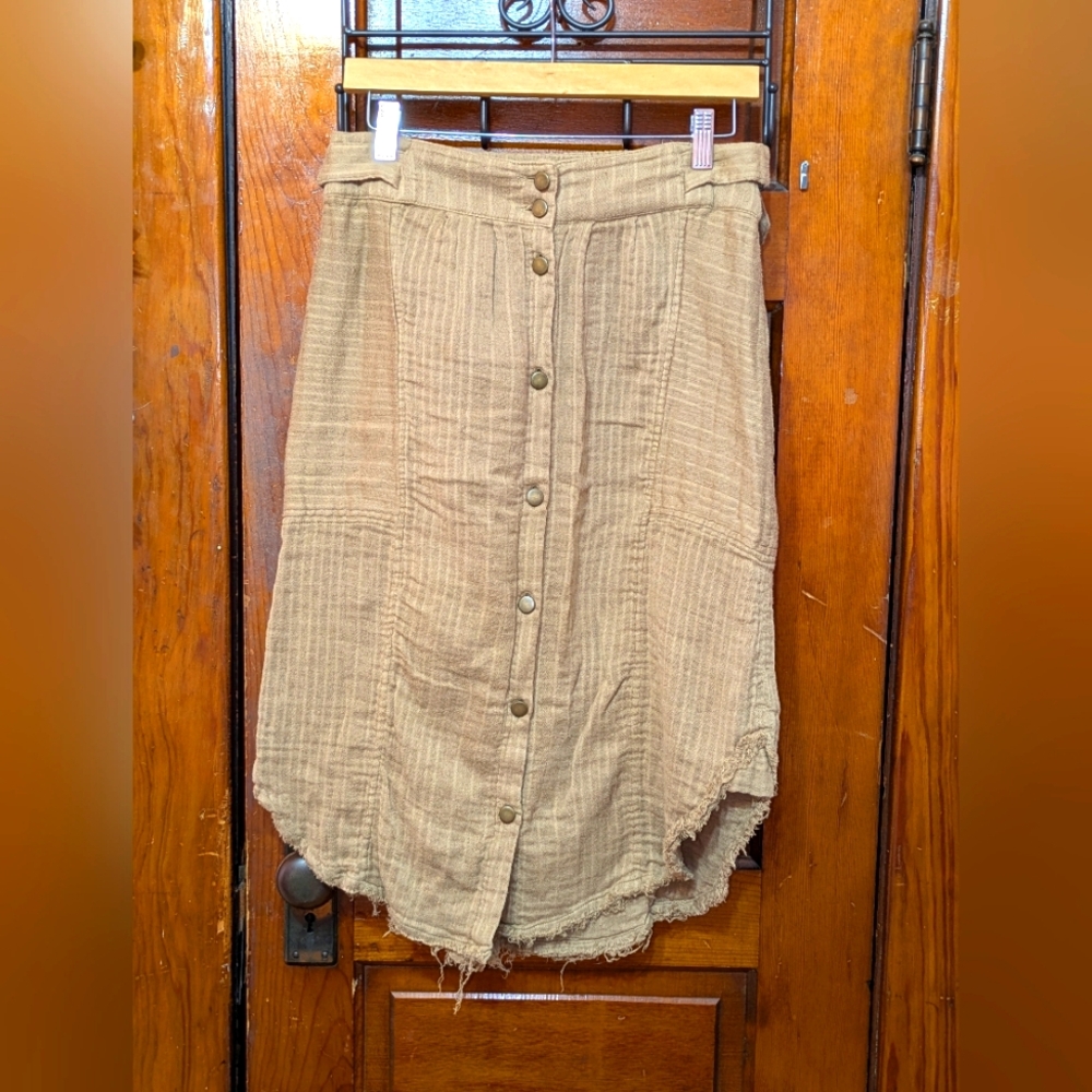Free People Tan Midi Skirt - Picture 4 of 13